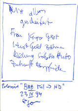 EGON ZIPPEL / Online Archive 1994 