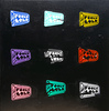EGON ZIPPEL / Online Archive Devandalizing (in general) Stickers from NYC and acrylic paint on canvas