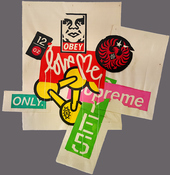 EGON ZIPPEL / Online Archive Devandalizing (in general) Acrylic on 4 pieces of raw canvas