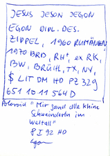 EGON ZIPPEL / Online Archive Egon Poems 