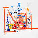 EGON ZIPPEL / Online Archive Devandalizing By-products Leftover tape and other fragments on canvas