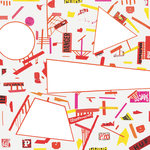 EGON ZIPPEL / Online Archive DEVANDALIZING Sticker fragments and signaling tape from NY, acrylic paint on canvas