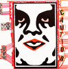 EGON ZIPPEL / Online Archive Devandalizing (in general) Stickers from NYC, signaling tape and acrylic paint on canvas