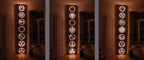 EGON ZIPPEL / Online Archive Light Light bulbs, cardboard, wood 