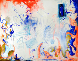 EGON ZIPPEL / Online Archive Ornamental / Technoid / Insectoid Dispersion paint, fluorescent and gold paint, acrylic paint, pigments and pencil on canvas