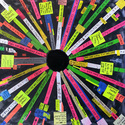 EGON ZIPPEL / Online Archive On Location Leftover household paint, salvaged signage on tape and post-its on canvas