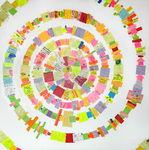 EGON ZIPPEL / Online Archive Self-Creating Drawings: Post-its Post-its on canvas