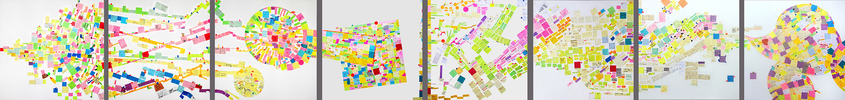 EGON ZIPPEL / Online Archive Self-Creating Drawings: Post-its Post-its on canvas