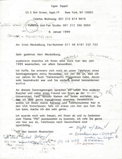 EGON ZIPPEL / Online Archive 1999 